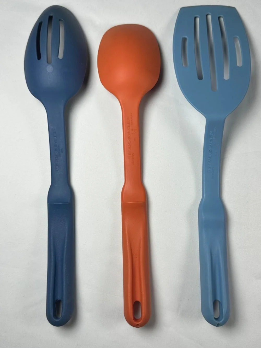 The Pampered Chef Multicolored Spoon, Slotted Spoon and Slotted Spatula/Turner